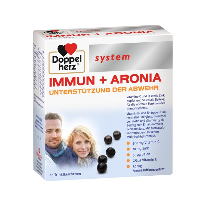 Doppelherz system Immun + Aronia Trinkfläschchen, 10 St. Ampullen