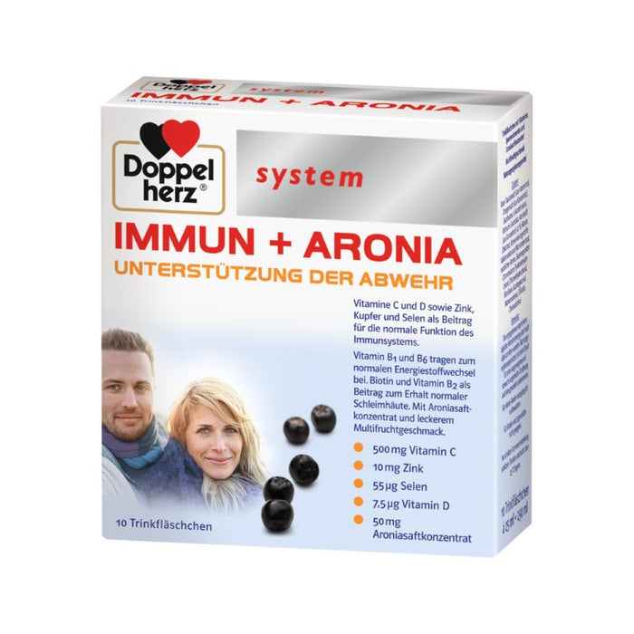 Doppelherz system Immun + Aronia Trinkfläschchen, 10 St. Ampullen