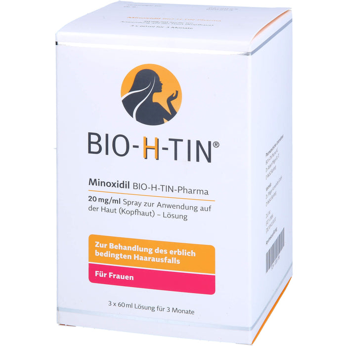 Minoxidil BIO-H-TIN-Pharma 20 mg/ml Spray zur Anwendung auf der Haut (Kopfhaut), Lösung, 3X60 ml LOE