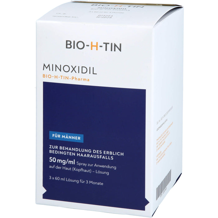 BIO-H-TIN Minoxidil Spray für Männer, 180 ml Lösung