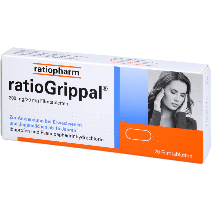 ratioGrippal 200 mg / 30 mg Filmtabletten, 20 St. Tabletten