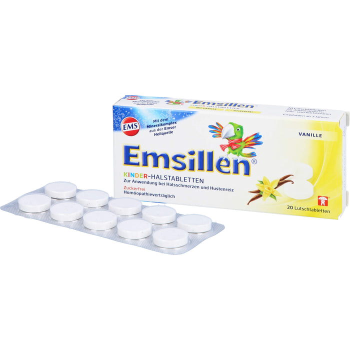 Emsillen Kinder-Halstabletten Vanille, 20 St. Tabletten