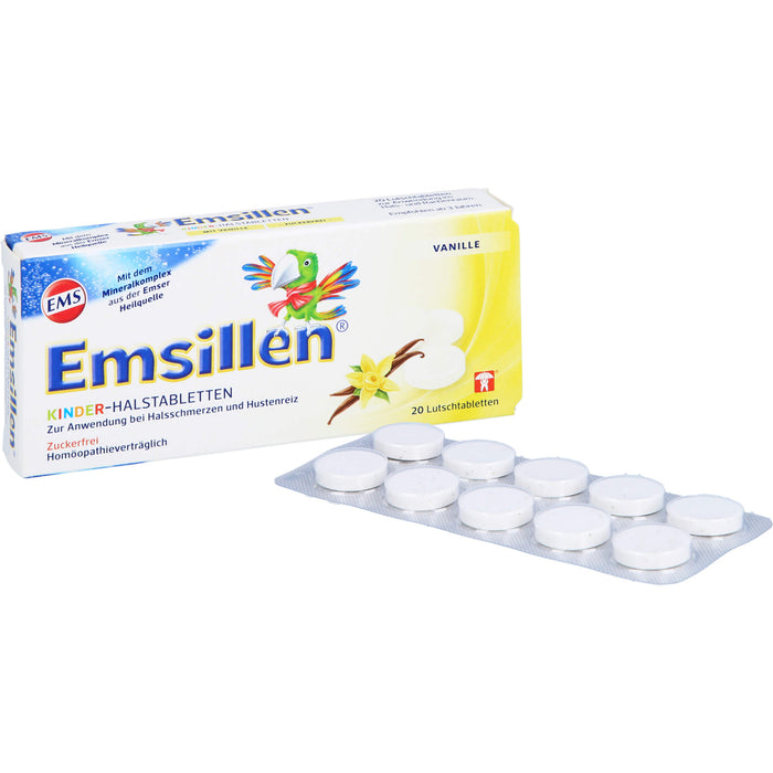 Emsillen Kinder-Halstabletten Vanille, 20 St. Tabletten