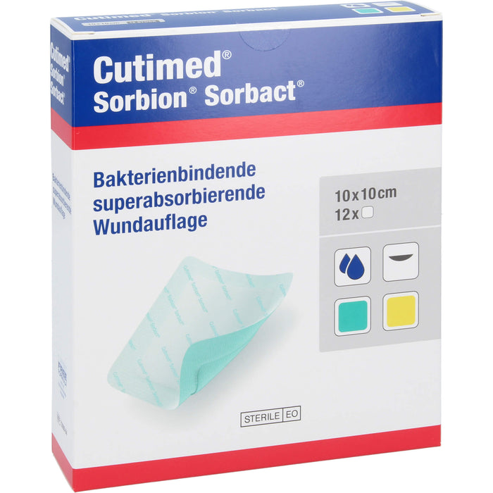 Cutimed Sorbion Sorbact 10x10cm, 12 St KOM