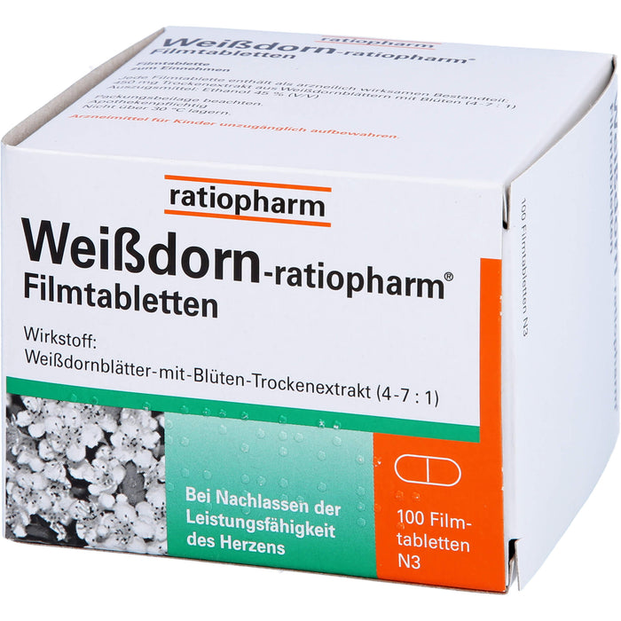 Weißdorn-ratiopharm Filmtabletten, 100 St. Tabletten