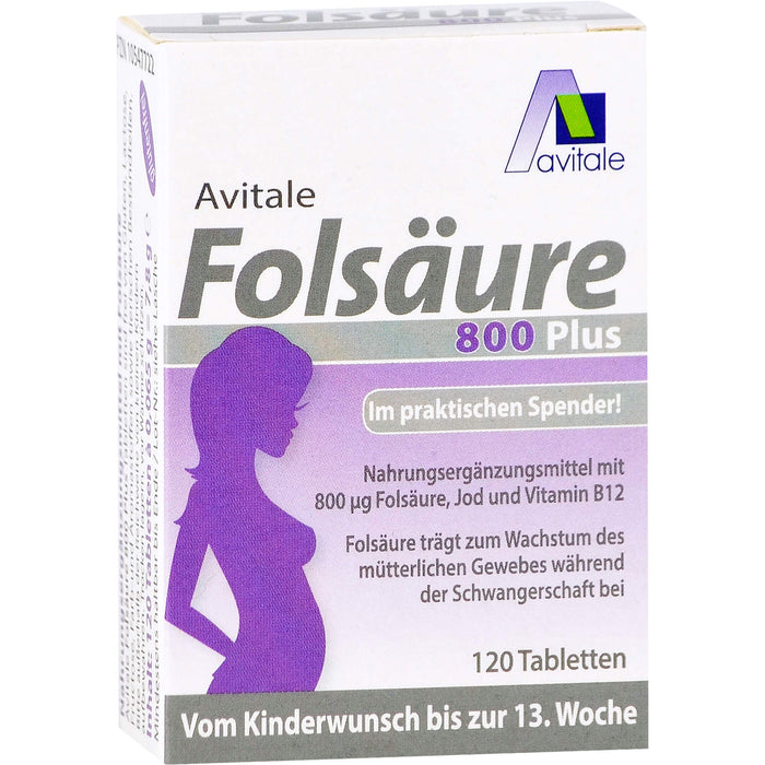 Avitale Folsäure 800 plus Tabletten, 120 St. Tabletten