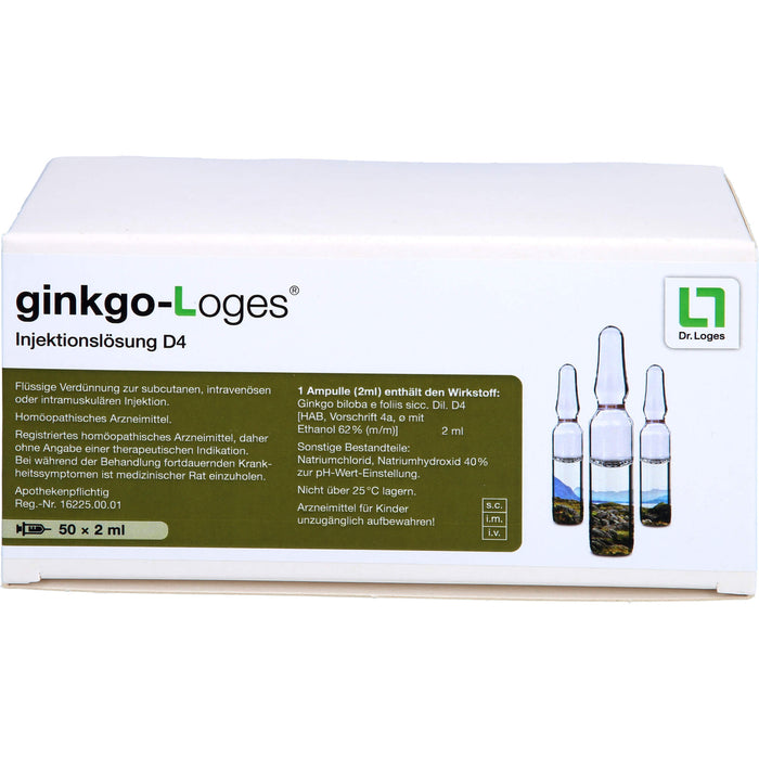 ginkgo-Loges Injektionslösung D4, 50X2 ml AMP