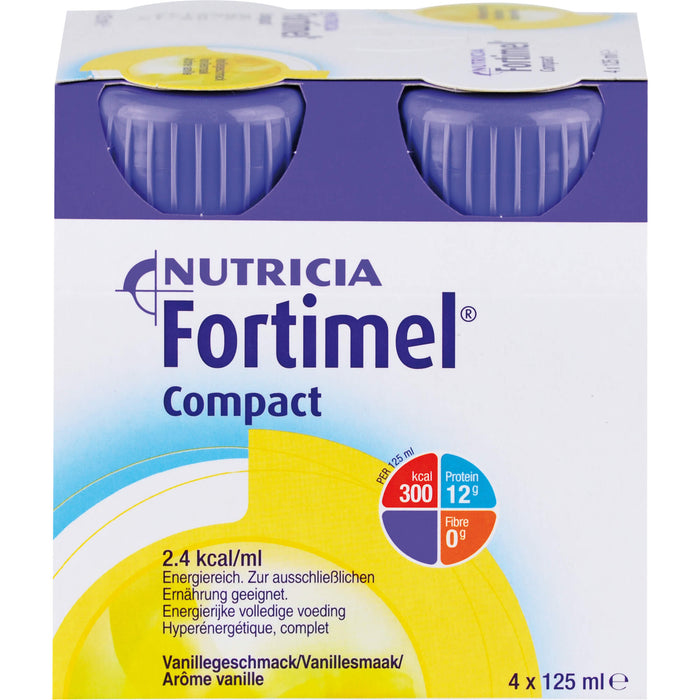 Fortimel Compact 2,4 Vanillegeschmack, 4X125 ml FLU