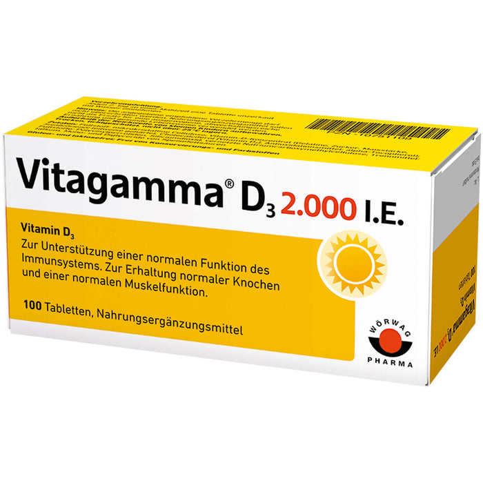 Vitagamma D3 2,000 I.E.Vitamin D3 NEM, 100 St TAB