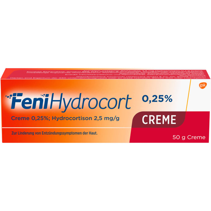 FeniHydrocort 0,25 % Creme bei Entzündungssymptomen der Haut, 50 g Creme