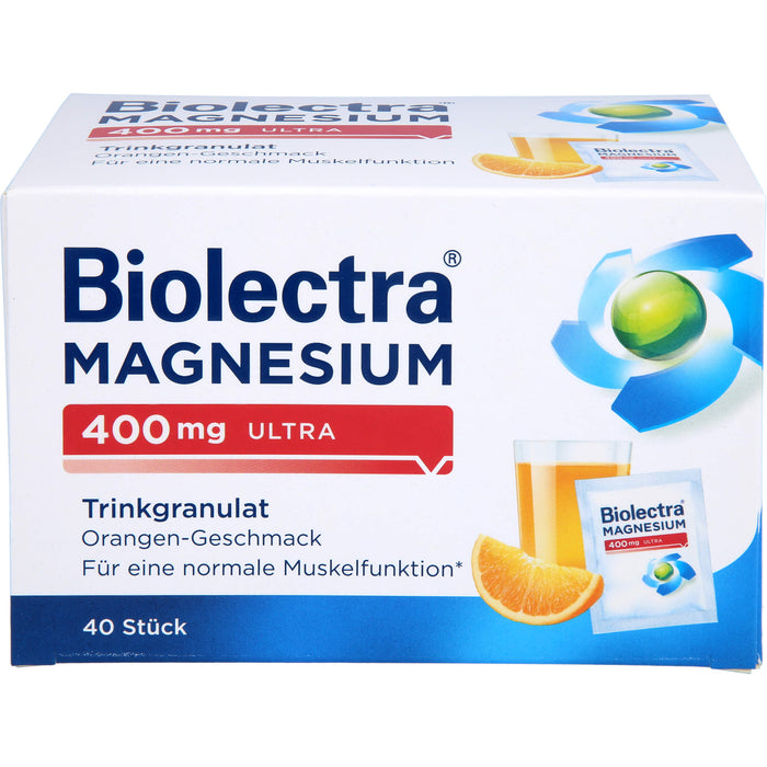 Biolectra Magnesium 400 mg ultra orange Trinkgranulat, 40 St. Beutel