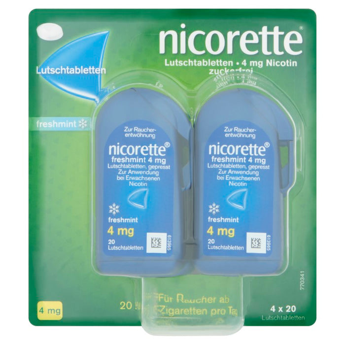 nicorette Lutschtabletten 4 mg Nicotin zuckerfrei, 80 St. Tabletten