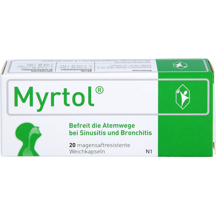 Myrtol, 120 mg, magensaftresistente Weichkapseln, 20 St. Kapseln