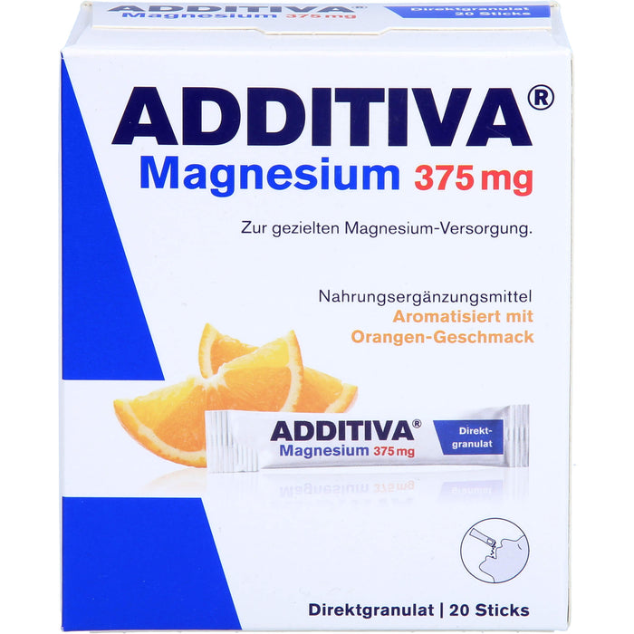 ADDITIVA Magnesium 375 mg Orange Direktgranulat, 20 St. Beutel