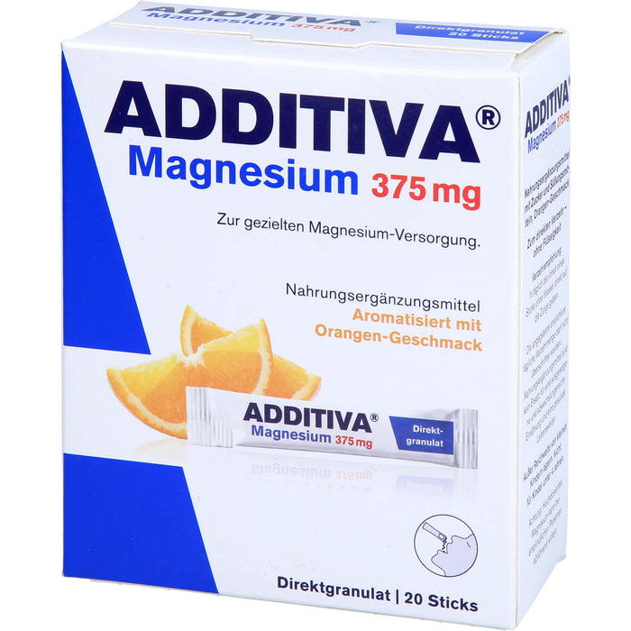 ADDITIVA Magnesium 375 mg Orange Direktgranulat, 20 St. Beutel
