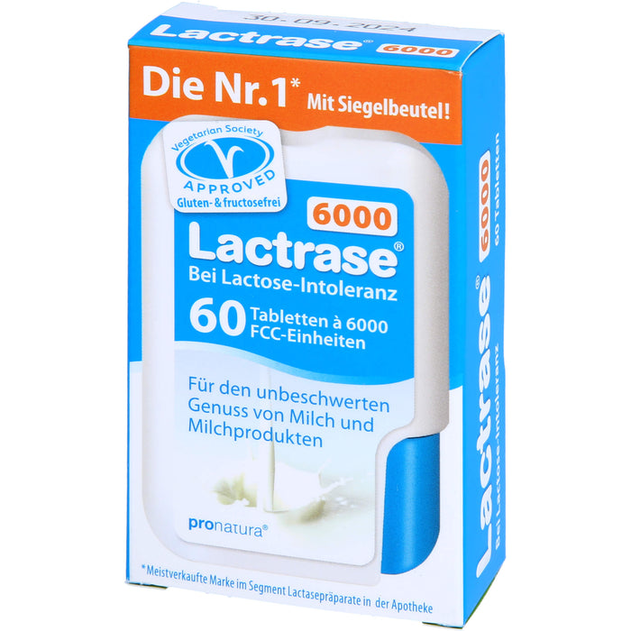 Lactrase 6000 bei Lactose-Intoleranz Tabletten, 60 St. Tabletten