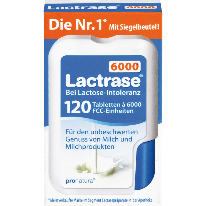 pronatura Lactrase 6000 Tabletten bei Laktose-Intoleranz, 120 St. Tabletten