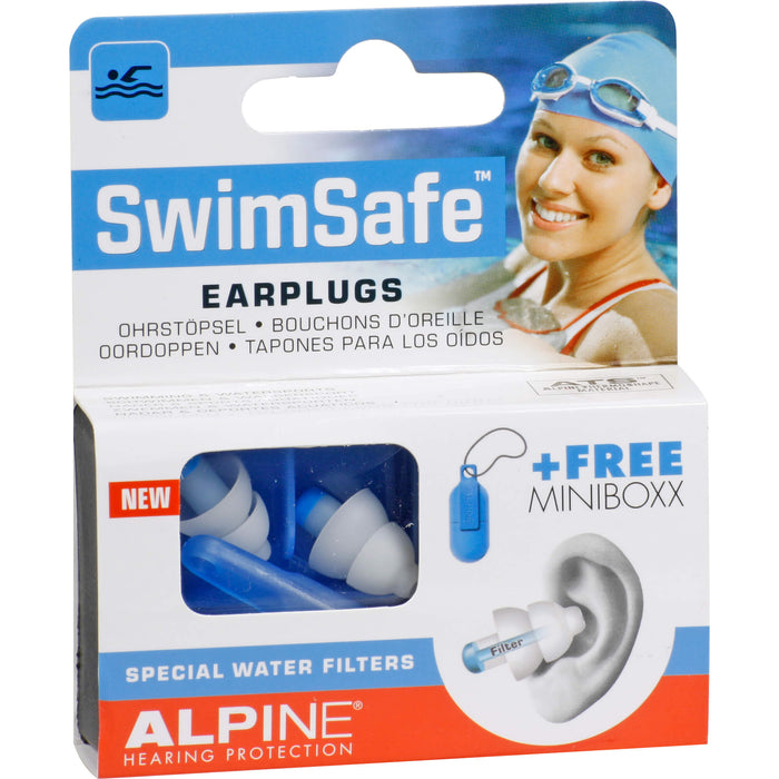 ALPINE SwimSafe Ohrstöpsel, 2 St. Ohrstöpsel