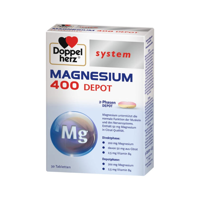 Doppelherz system Magnesium 400 Depot Tabletten, 30 St. Tabletten