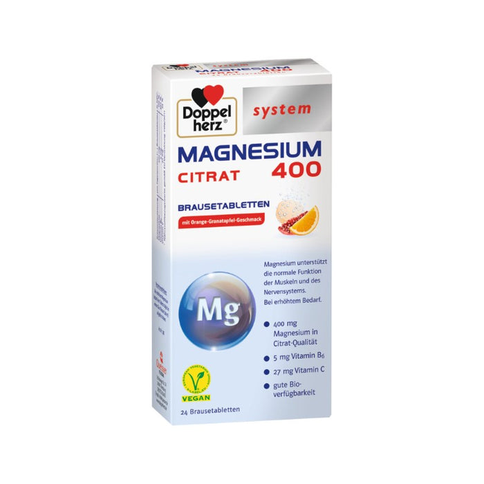 Doppelherz system MAGNESIUM 400 CITRAT, 24 St. Tabletten