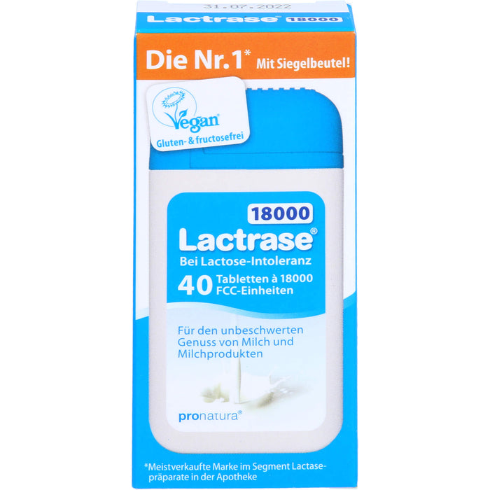 Lactrase 18000 bei Lactose-Intoleranz Tabletten, 40 St. Tabletten