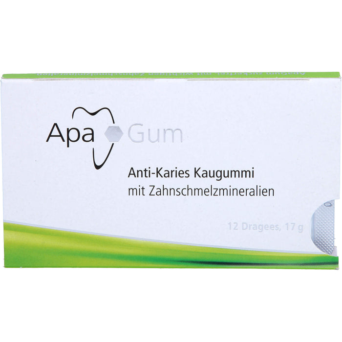ApaGum Anti-Karies Kaugummi mit Zahnschmelzmaterialien, 12 St. Kaugummi