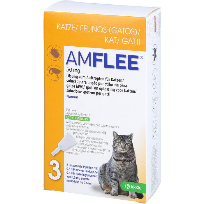 Amflee 50 mg Lösung zum Auftropfen für Katzen, 3 St. Pipetten
