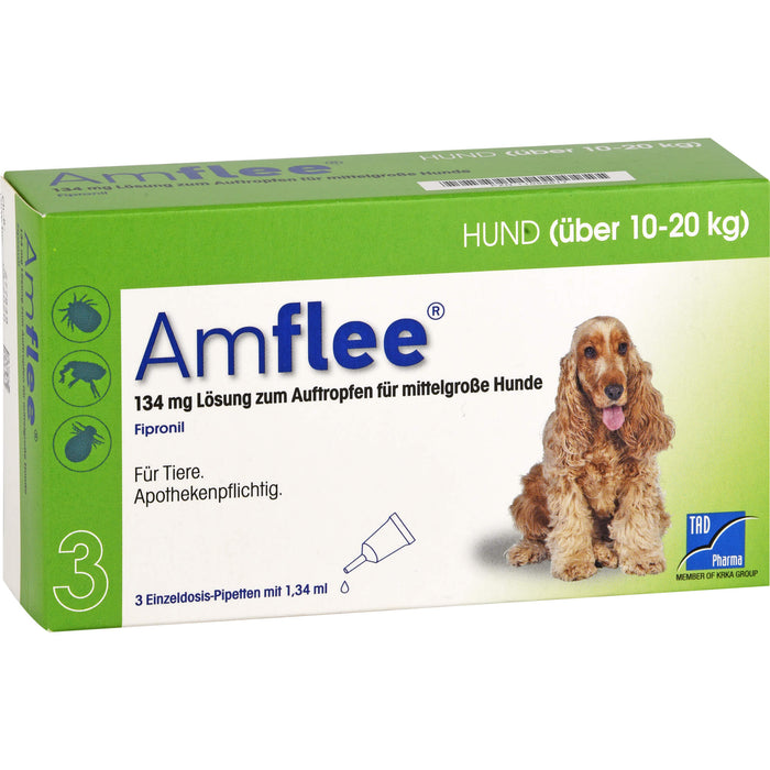 Amflee Lösung für mittelgroße Hunde, 3 St. Ampullen