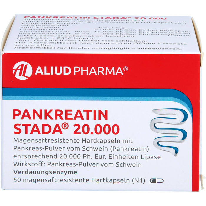 Pankreatin STADA 20.000 magensaftresistente Hartkapseln ALIUD, 50 St HKM