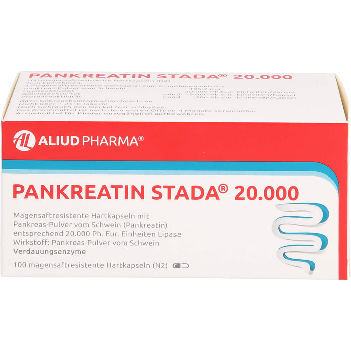 Pankreatin STADA 20.000 magensaftresistente Hartkapseln ALIUD, 100 St HKM