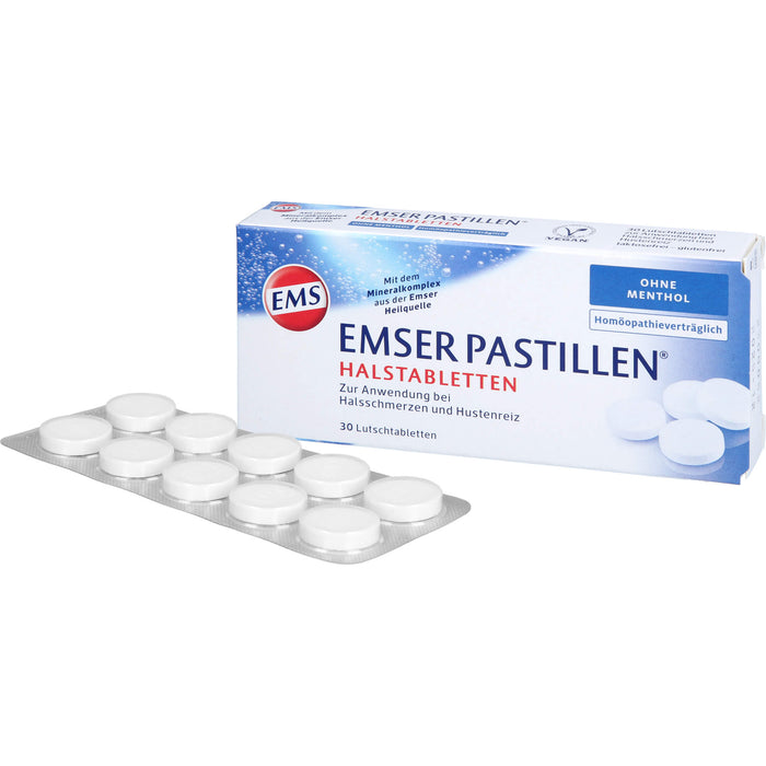 EMSER Pastillen Halstabletten ohne Menthol, 30 St. Tabletten