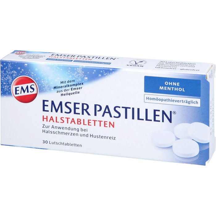 EMSER Pastillen Halstabletten ohne Menthol, 30 St. Tabletten