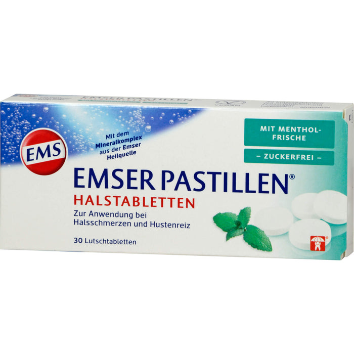 EMSER Pastillen Halstabletten mit Menthol zuckerfrei, 30 St. Tabletten