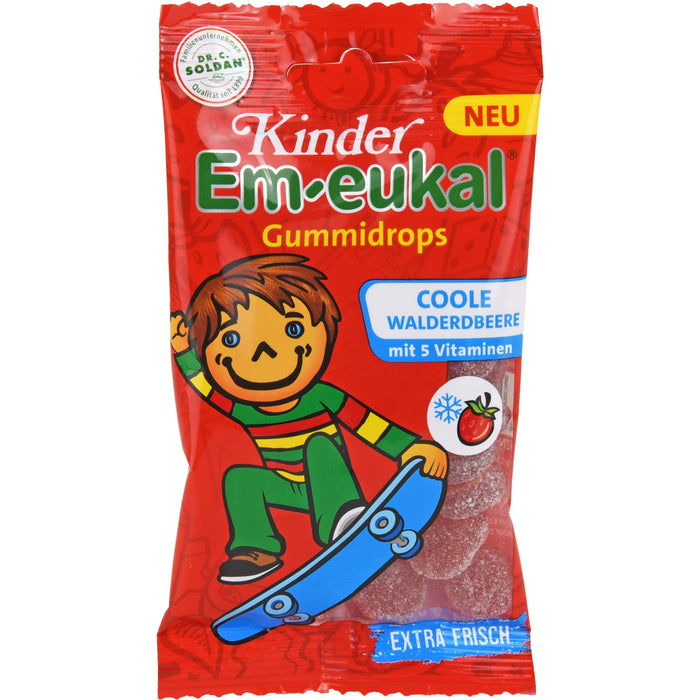 Kinder Em-eukal Gummidrops Coole Walderdbeere mit 5 Vitaminen, 75 g Bonbons
