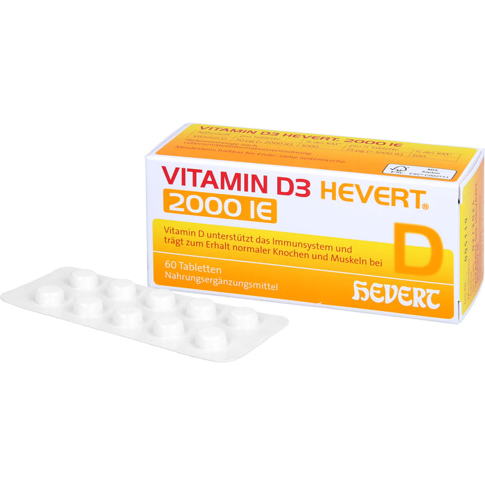 Vitamin D3 Hevert 2000 IE Tabletten, 60 St. Tabletten