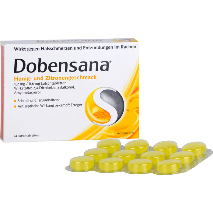 Dobensana Honig- und Zitronengeschmack Lutschtabletten, 24 St. Tabletten