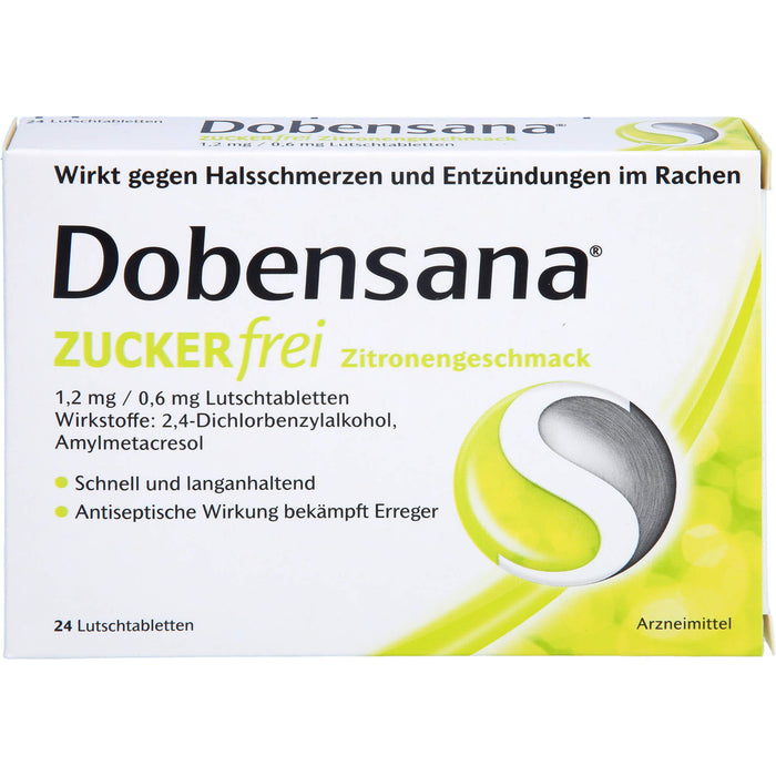 Dobensana zuckerfrei Zitronengeschmack Lutschtabletten, 24 St. Tabletten