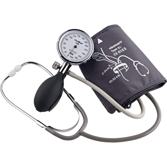 visomat medic home Aneroid Blutdruckmessgerät mit Stethoskop, 1 St. Blutdruckmessgerät