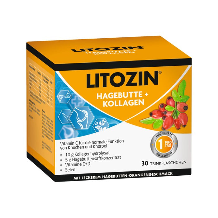LITOZIN Hagebutte + Kollagen Trinkfläschchen, 30 ml Lösung