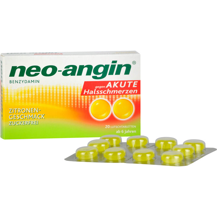 neo-angin Benzydamin Zitronengeschmack Lutschtabletten, 20 St. Tabletten