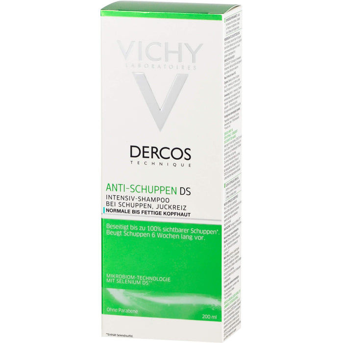 VICHY Dercos Anti-Schuppen DS Intensiv-Shampoo bei Juckreiz, 200 ml Shampoo