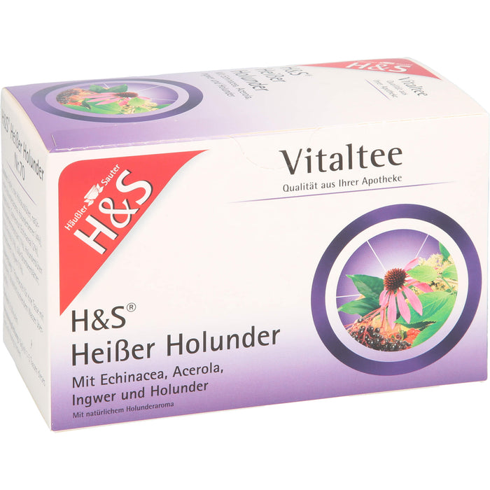 H&S Heißer Holunder Vitaltee, 20X2.0 g FBE