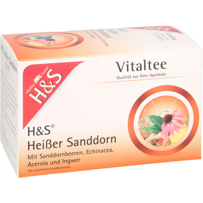 H&S Heißer Sanddorn Vitaltee, 20 St. Filterbeutel