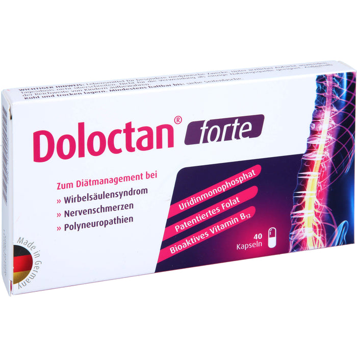 Doloctan forte Kapseln bei Wirbelsäulensyndrom, Nervenschmerzen und Polyneuropathien, 40 St. Kapseln