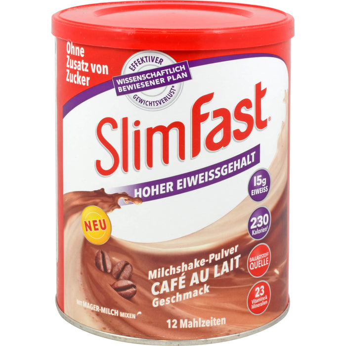 SlimFast Milchshake-Pulver Café au Lait, 438 g Pulver