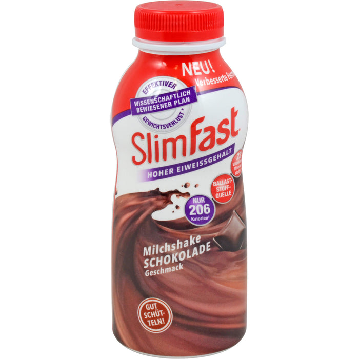 SlimFast Milchshake Schokolade Fertigdrink, 325 ml Lösung