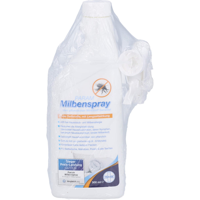 PARAM Milbenspray für Matratze, Polster, Textilien und Bettwäsche, 500 ml Lösung