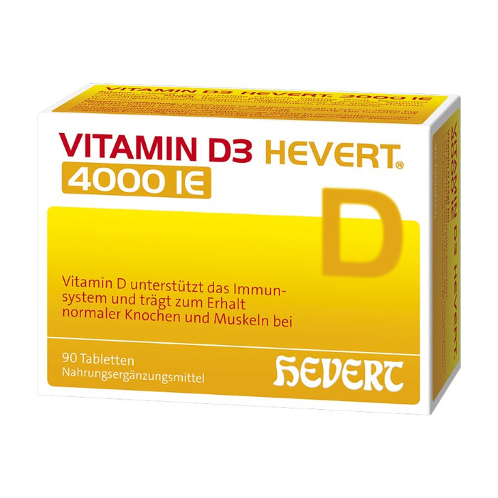 Vitamin D3 HEVERT 4000 IE Tabletten, 90 St. Tabletten