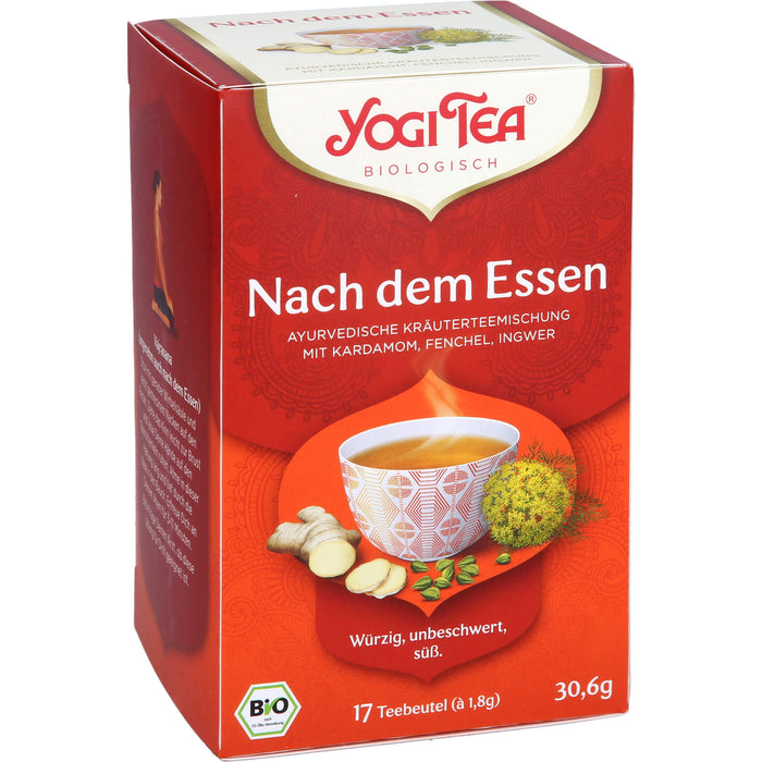 YOGI TEA Nach dem Essen ayurvedische Kräuterteemischung, 17 St. Filterbeutel