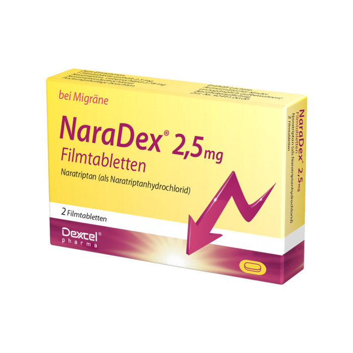 NaraDex 2,5 mg Tabletten gegen Migräne, 2 St. Tabletten